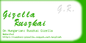 gizella ruszkai business card